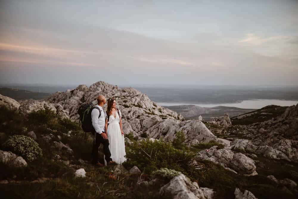 mountain hiking elopement in Croatia