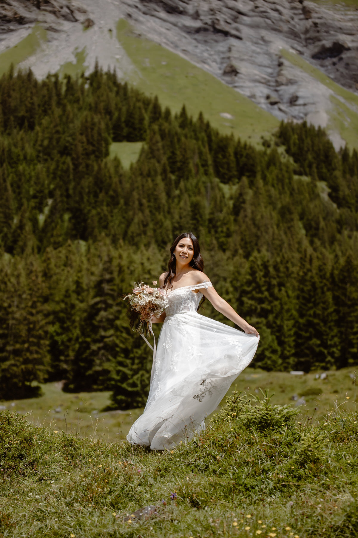 Oeschienen Lake Swiss Alps Switzerland Elopement Wedding 03 | Croatia Elopement Photographer and Videographer