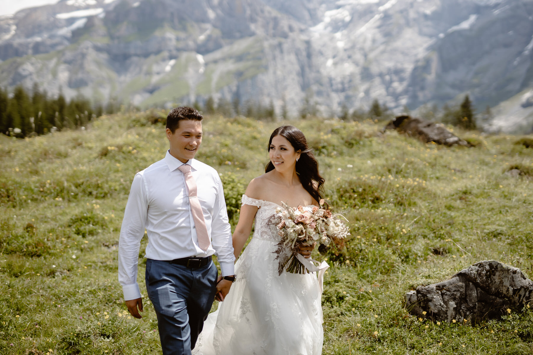 Oeschienen Lake Swiss Alps Switzerland Elopement Wedding 04 | Croatia Elopement Photographer and Videographer