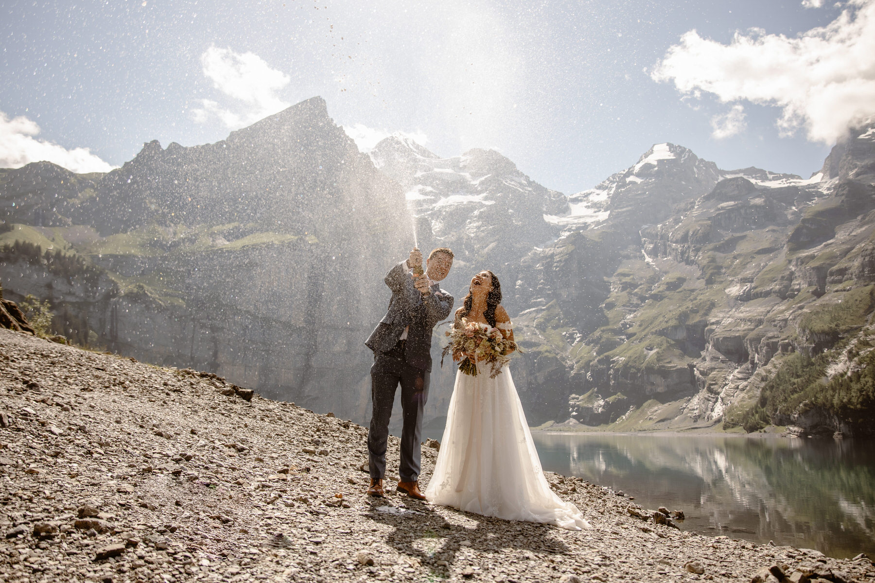 Oeschienen Lake Swiss Alps Switzerland Elopement Wedding 65 | Croatia Elopement Photographer and Videographer