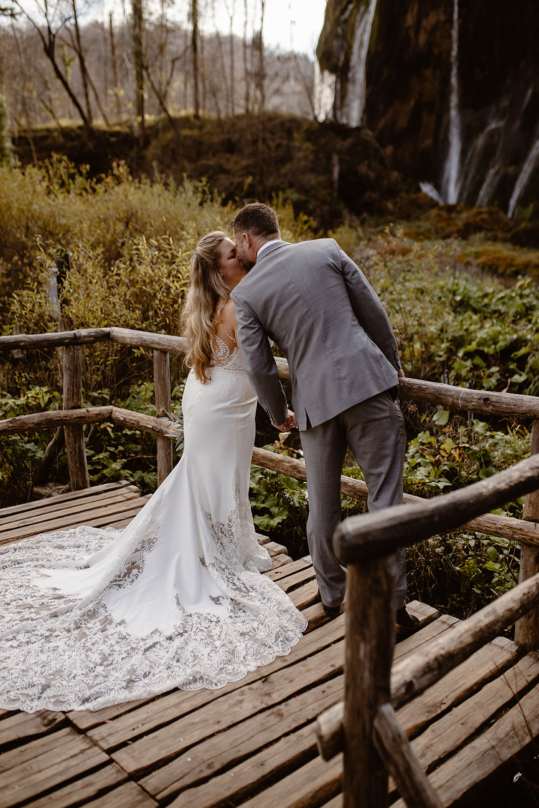 Plitvice Waterfalls Elopement Wedding Jennifer David 2 | Croatia Elopement Photographer and Videographer