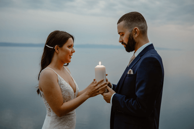 Elopement Ceremony ideas light a candle 39 | Croatia Elopement Photographer and Videographer